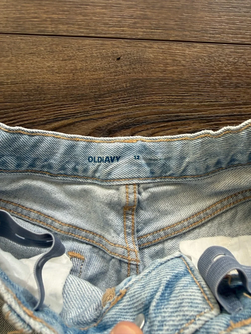 Old Navy Light Blue Distressed Denim Shorts